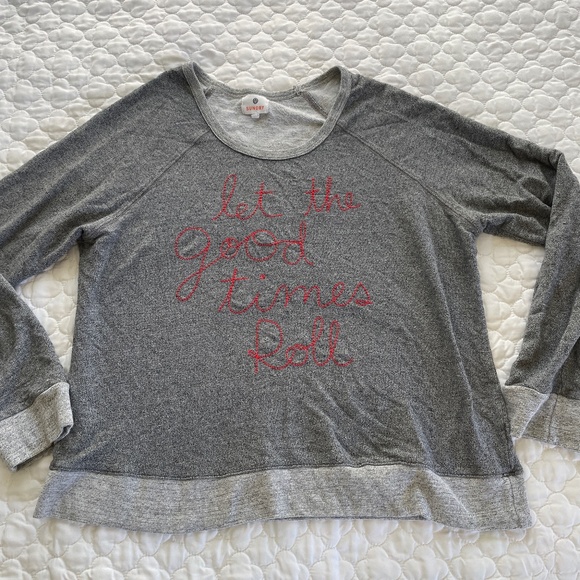 Sundry Tops - Sundry‎ "Let the good times roll" Heather Gray Sweatshirt Size 2